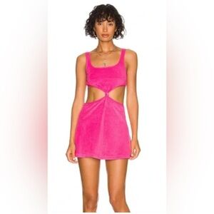 Solid & Striped The Bailey Mini Dress in hot pink size small